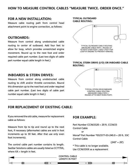 Morse Teleflex 33C Control Cable Boat Steering Australia