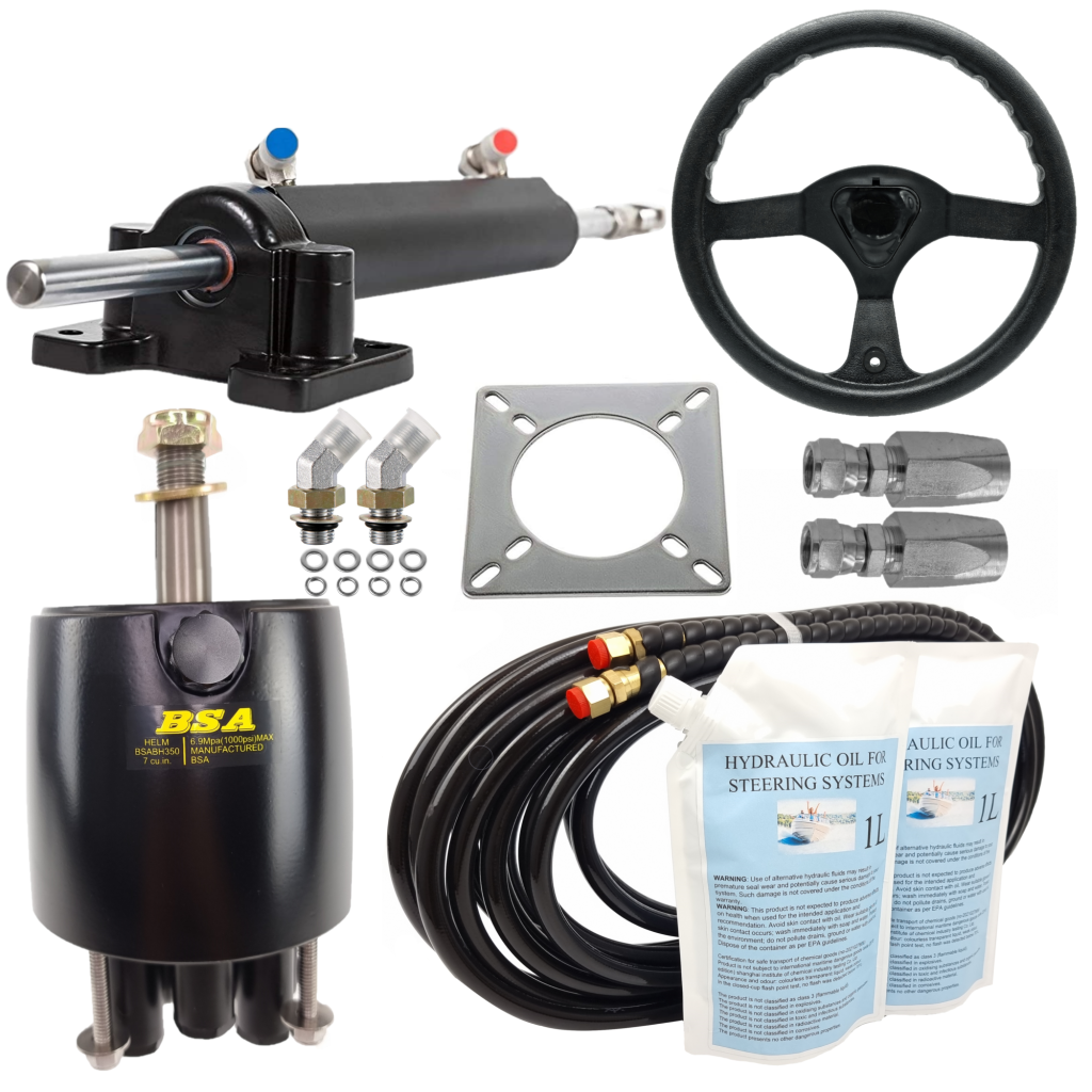 Hydraulic Inboard Steering Kit & Steering Wheel Up To 150hp Boat Steering Australia