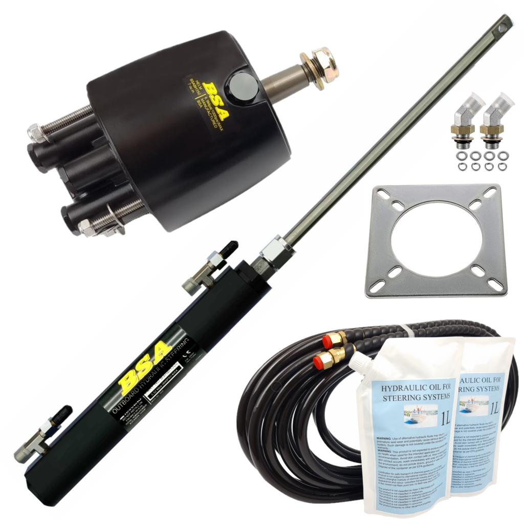 Sidemount Boat Hydraulic Steering Kit Up To 150hp BSA