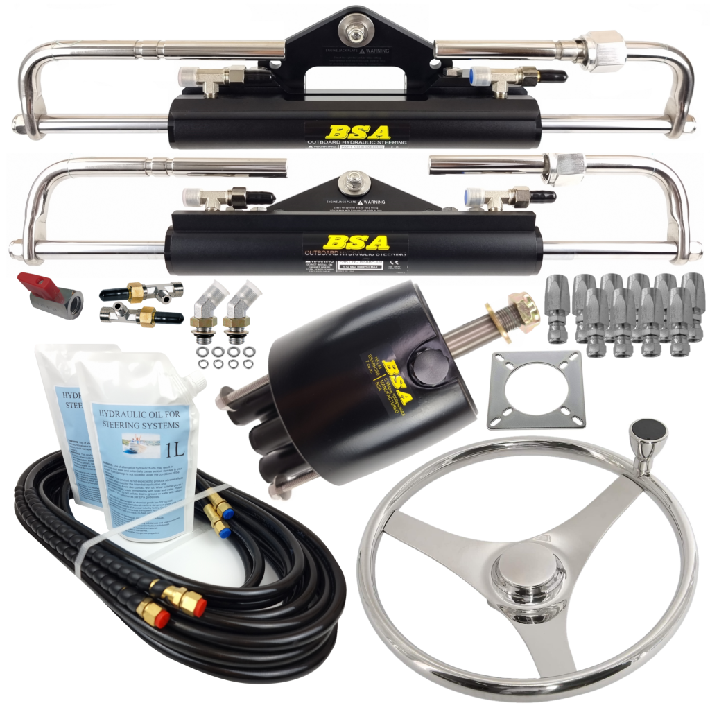 Twin Hydraulic Outboard Steering Kit 150hp Boat Steering Australia